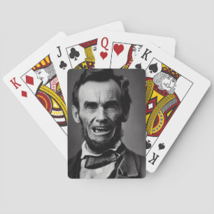 Lachende Lincoln Pokerkaarten