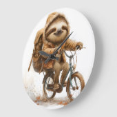 Lachende luiaard fietser grote klok (Hoek)