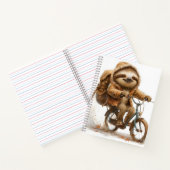 Lachende luiaard fietser notitieboek (Binnen)