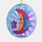 lachende Maan Keramisch Ornament (Links)