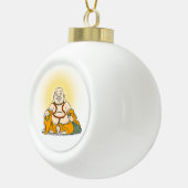 Lachende Maitreya Boeddha Kerstversiering Keramische Bal Ornament (Rechts)