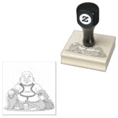 Lachende Maitreya Boeddha rubberen stempel (Gestempeld)