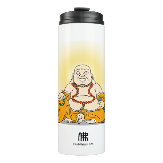 Lachende Maitreya Buddha Tumbler Thermosbeker (Voorkant)