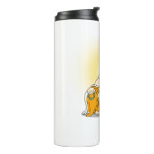 Lachende Maitreya Buddha Tumbler Thermosbeker (Gedraaid links)