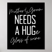 Lachende moeder van de bruidegom heeft een flinke  poster (Voorkant)