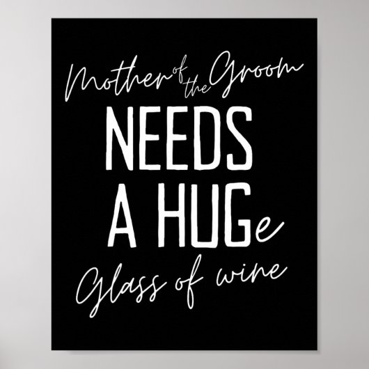 Lachende moeder van de bruidegom heeft een flinke  poster (Voorkant)