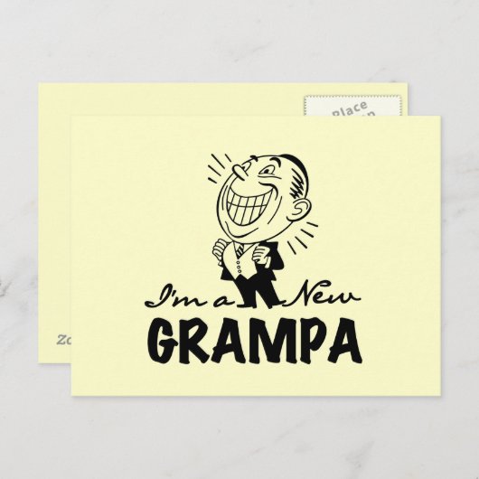 Lachende nieuwe Grampa T-shirts en geschenken Briefkaart (Voorkant / Achterkant)