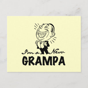 Lachende nieuwe Grampa T-shirts en geschenken Briefkaart