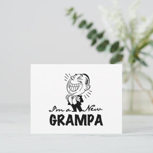 Lachende nieuwe Grampa T-shirts en geschenken Briefkaart (Staand voorkant)