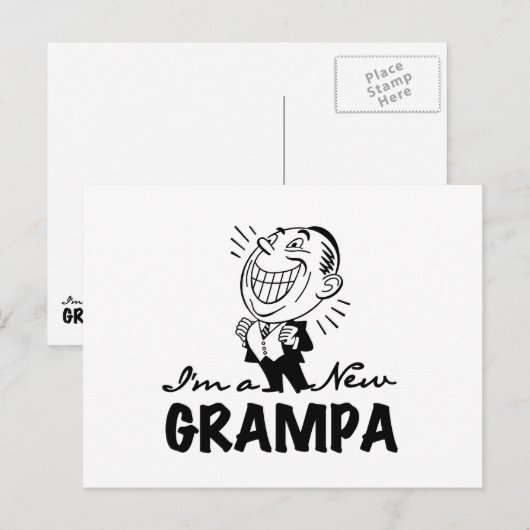 Lachende nieuwe Grampa T-shirts en geschenken Briefkaart (Voorkant / Achterkant)