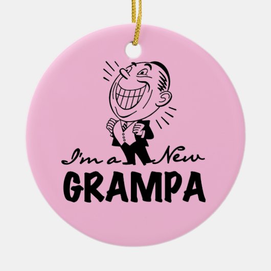 Lachende nieuwe Grampa T-shirts en geschenken Keramisch Ornament (Voorkant)