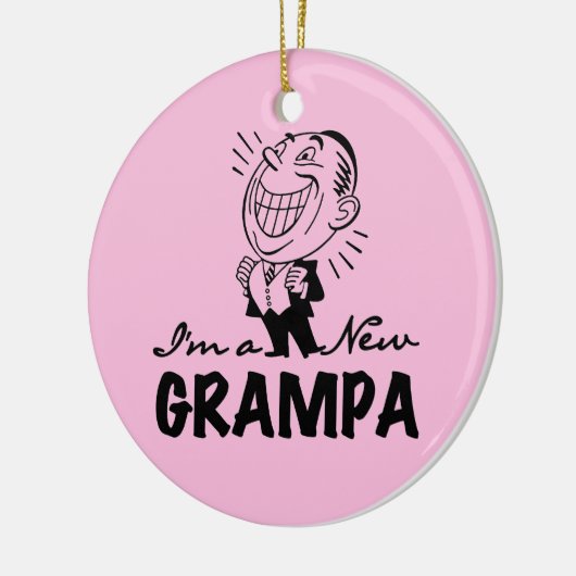 Lachende nieuwe Grampa T-shirts en geschenken Keramisch Ornament (Links)