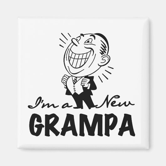 Lachende nieuwe Grampa T-shirts en geschenken Magneet (Voorkant)
