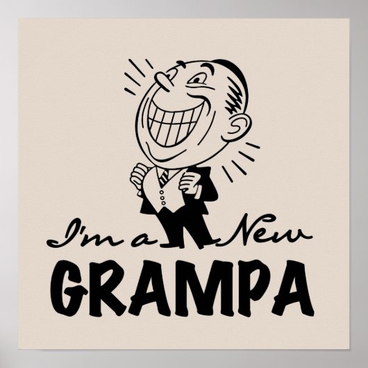 Lachende nieuwe Grampa T-shirts en geschenken Poster (Voorkant)