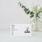 Lachende nieuwe Grampa T-shirts en geschenken Visitekaartje (Staand voorkant)