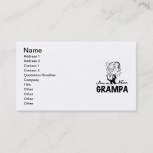 Lachende nieuwe Grampa T-shirts en geschenken Visitekaartje