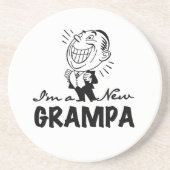 Lachende nieuwe Grampa T-shirts en geschenken Zandsteen Onderzetter (Voorkant)