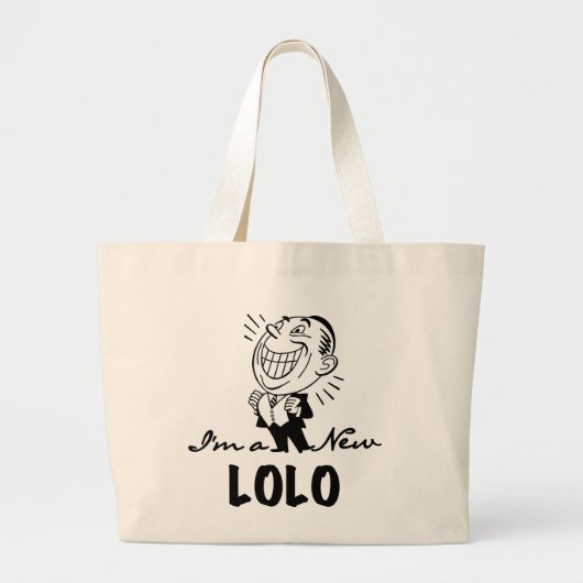 Lachende nieuwe Lolo T-shirts en geschenken Grote Tote Bag (Voorkant)
