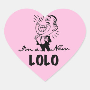 Lachende nieuwe Lolo T-shirts en geschenken Hart Sticker