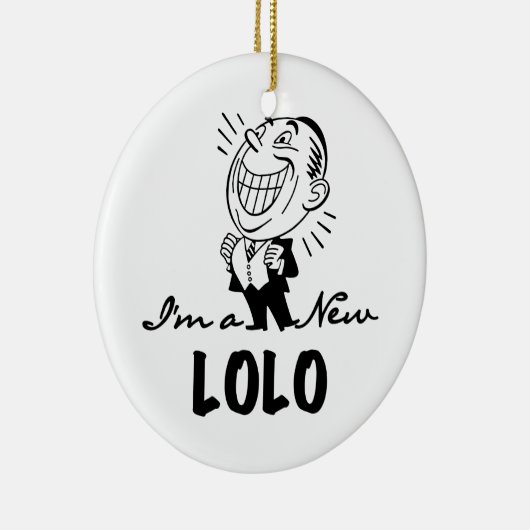 Lachende nieuwe Lolo T-shirts en geschenken Keramisch Ornament (Rechts)