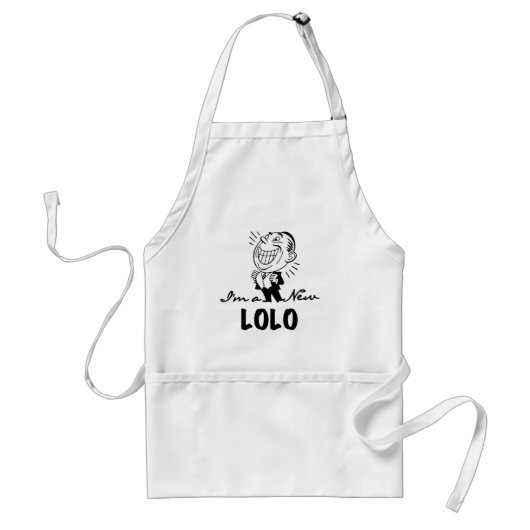 Lachende nieuwe Lolo T-shirts en geschenken Standaard Schort (Voorkant)