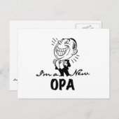 Lachende nieuwe Opa T-shirts en geschenken Briefkaart (Voorkant / Achterkant)