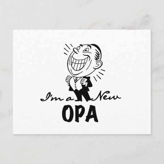 Lachende nieuwe Opa T-shirts en geschenken Briefkaart (Voorkant)