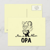 Lachende nieuwe Opa T-shirts en geschenken Briefkaart (Voorkant / Achterkant)