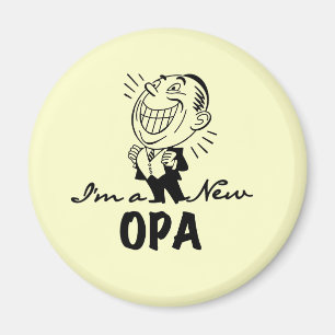 Lachende nieuwe Opa T-shirts en geschenken Magneet