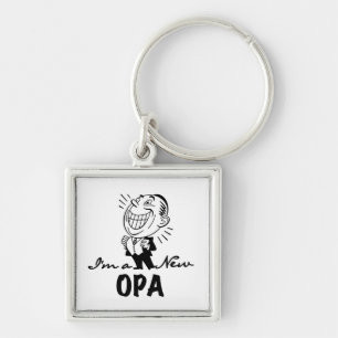 Lachende nieuwe Opa T-shirts en geschenken Sleutelhanger