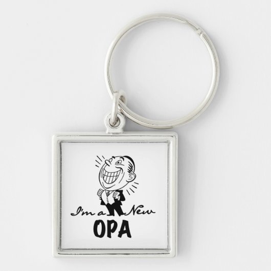 Lachende nieuwe Opa T-shirts en geschenken Sleutelhanger (Voorkant)