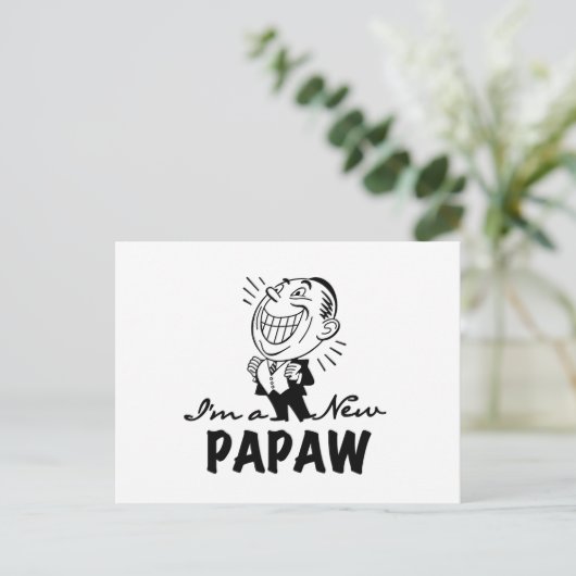 Lachende nieuwe Papaw Tshirts en geschenken Briefkaart (Staand voorkant)
