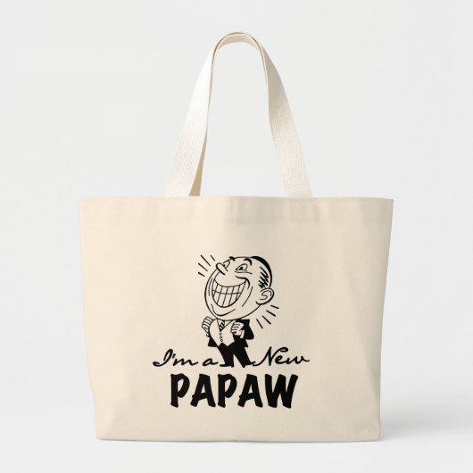 Lachende nieuwe Papaw Tshirts en geschenken Grote Tote Bag (Voorkant)