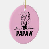 Lachende nieuwe Papaw Tshirts en geschenken Keramisch Ornament (Rechts)