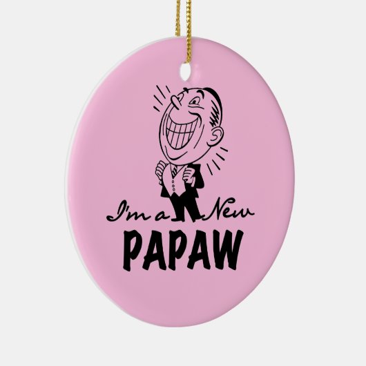 Lachende nieuwe Papaw Tshirts en geschenken Keramisch Ornament (Rechts)