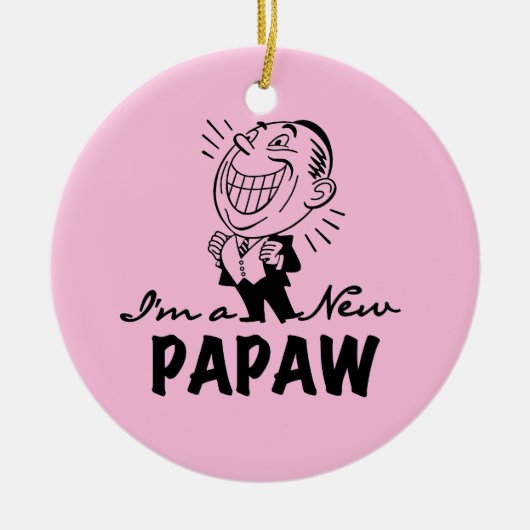 Lachende nieuwe Papaw Tshirts en geschenken Keramisch Ornament (Voorkant)