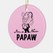 Lachende nieuwe Papaw Tshirts en geschenken Keramisch Ornament (Links)