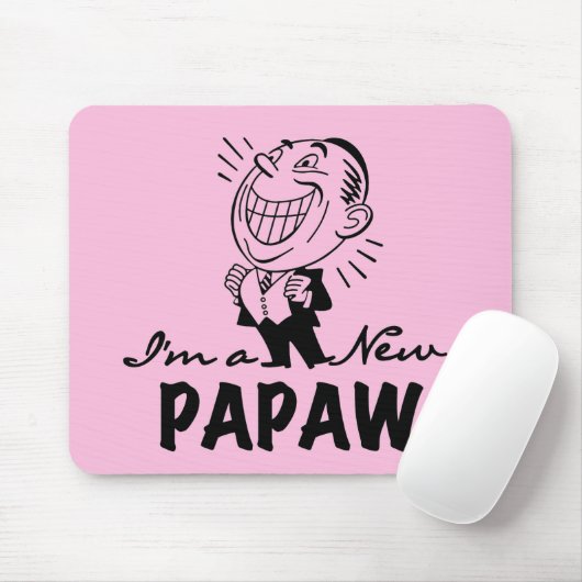 Lachende nieuwe Papaw Tshirts en geschenken Muismat (Met muis)
