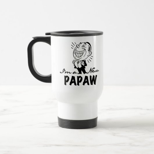 Lachende nieuwe Papaw Tshirts en geschenken Reisbeker (Links)