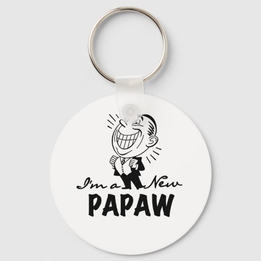 Lachende nieuwe Papaw Tshirts en geschenken Sleutelhanger (Voorkant)