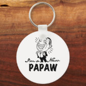 Lachende nieuwe Papaw Tshirts en geschenken Sleutelhanger (Voorkant)