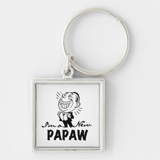 Lachende nieuwe Papaw Tshirts en geschenken Sleutelhanger (Voorkant)