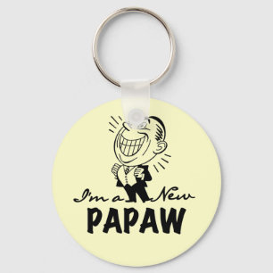 Lachende nieuwe Papaw Tshirts en geschenken Sleutelhanger
