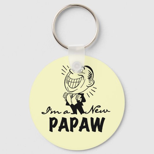 Lachende nieuwe Papaw Tshirts en geschenken Sleutelhanger (Voorkant)