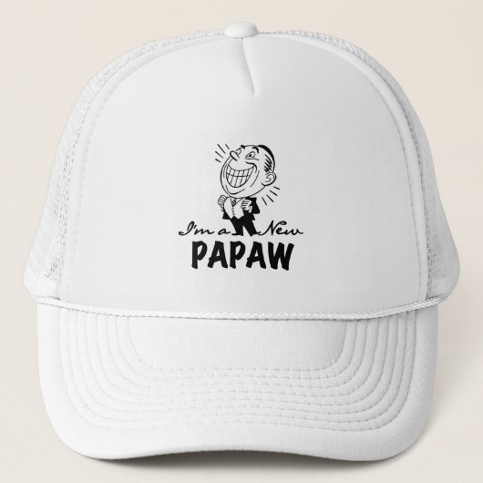 Lachende nieuwe Papaw Tshirts en geschenken Trucker Pet (Voorkant)
