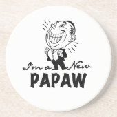 Lachende nieuwe Papaw Tshirts en geschenken Zandsteen Onderzetter (Voorkant)