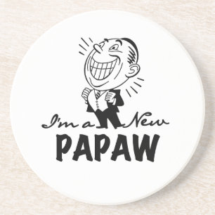 Lachende nieuwe Papaw Tshirts en geschenken Zandsteen Onderzetter