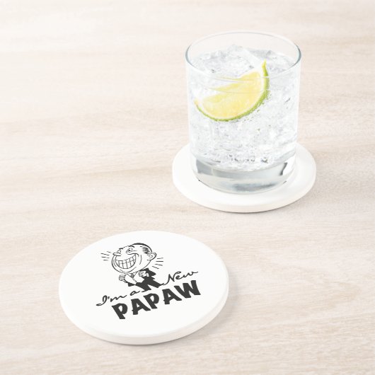 Lachende nieuwe Papaw Tshirts en geschenken Zandsteen Onderzetter (Zijkant)