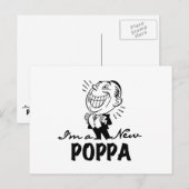 Lachende nieuwe Poppa T-shirts en geschenken Briefkaart (Voorkant / Achterkant)