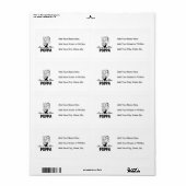 Lachende nieuwe Poppa T-shirts en geschenken Etiket (Full Sheet)